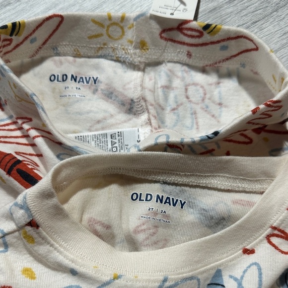 Old Navy - Colorful Crayon Print Kids Pajamas - Picture 6 of 6